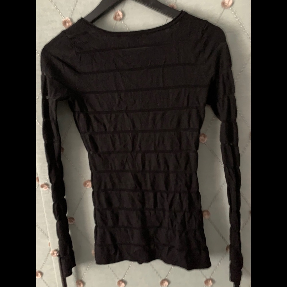 Express Sheer and Opaque Striped Black